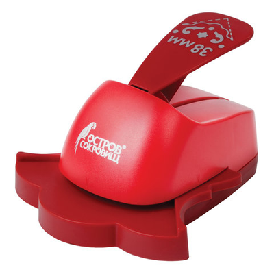 Дырокол фигурный угловой "Узоры", диаметр вырезной фигуры 38 мм, ОСТРОВ СОКРОВИЩ