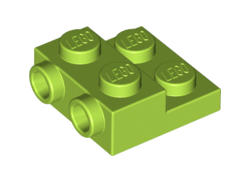 Plate, Modified 2 x 2 x 2/3 with 2 Studs on Side, Lime (99206 / 6264064)