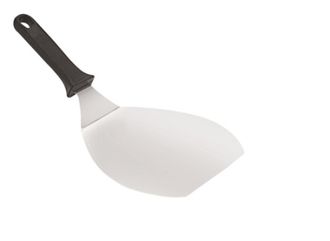 Лопатка для пиццы 35 см. изогнутая рабочая часть 22*16,5 см, нержавеющая сталь, ручка пластик