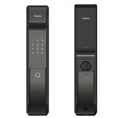 Врезной электронный дверной замок Kaadas K9-5W Black с отпечатком пальца