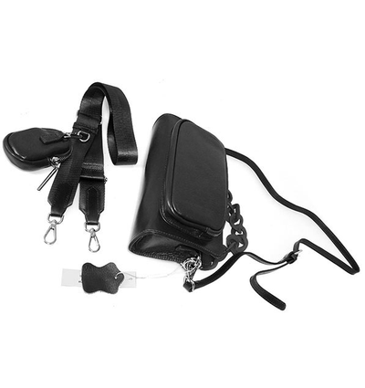 (АРТИКУЛ: 8980/32) СУМКА ЖЕНСКАЯ, МАЛЕНЬКАЯ, НАТУРАЛЬНАЯ КОЖА,ЧЕРНАЯ, С ДВУМЯ ПЛЕЧЕВЫМИ РЕМНЯМИ