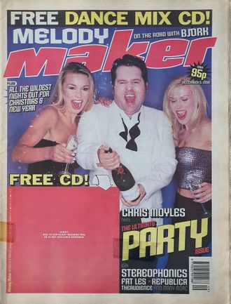 Melody Maker Magazine 5 December 1998 Chris Moyles Иностранные музыкальные журналы, Intpressshop