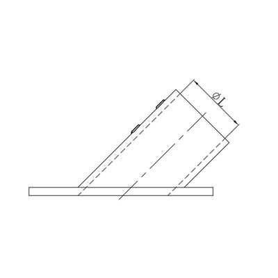 Стакан леерного ограждения с круглым основанием Huifeng Rigging HF-0217 25мм 45° из нержавеющей стали AISI316