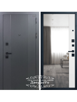 ВФД (VFD) ВЛАДИМИРСКАЯ ФАБРИКА ДВЕРЕЙ/ BALANCE Twin.  MAXI Mirror/ ЭКОШПОН Sharkskin - ЗЕРКАЛО-Emalex Ice/ ТОЛЩИНА 112 мм/ ТРИ КОНТУРА/ МИНЕРАЛЬНАЯ ПЛИТА