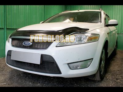 Защита радиатора Ford Mondeo IV 2007-2010 black верх