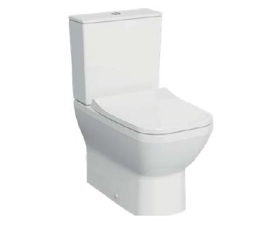 Комплект напольного безободкового пристенного унитаза Vitra Integra Square , с тонким сиденьем микролифт, 9833B003-7204