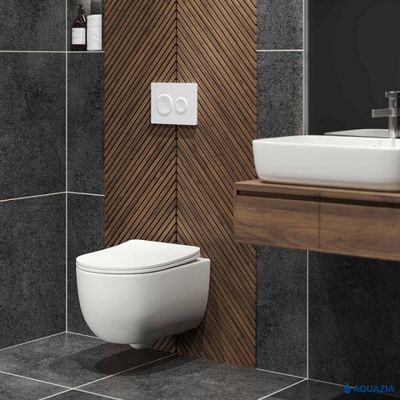 Кнопка AQUAZIA для инсталляции NOVUM O4 (Soft Touch белая)