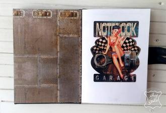 Ежедневник ручной работы "Гаражи"