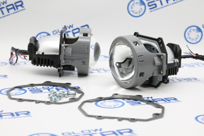 Набор Bi-Led линз Kia Magentis 2 MG (2005 - 2010) Aozoom A3+ MAX 2020 Intelligent New с переходными рамками (ремкомплект)