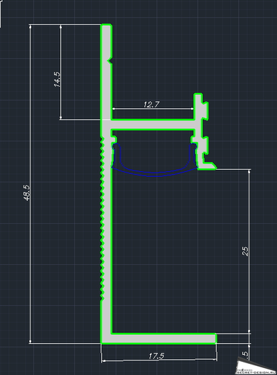 ТЕНЕВОЙ ПЛИНТУС PRO DESIGN - ЧЕРНЫЙ - 7210