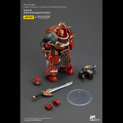 Претор Кровавых Ангелов в броне Тартарос (Warhammer Horus Heresy) - КОЛЛЕКЦИОННАЯ ФИГУРКА 1/18 Blood Angels Legion Praetor in Tartaros Terminator Armor (JT00386) - JOYTOY