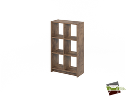 Стеллаж открытый L-70 Таксония шоколадная 765*356*1300 мм (Ш*Г*В)