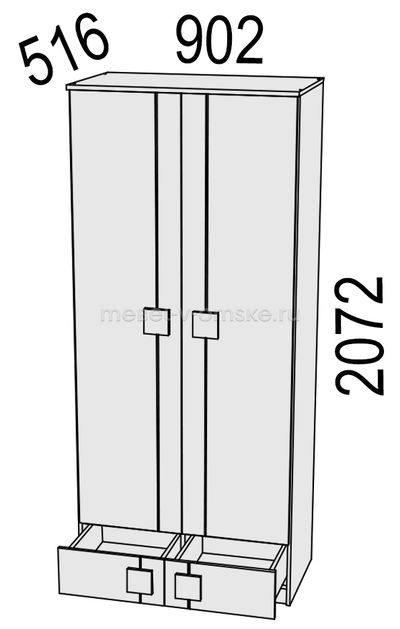 Шкаф платяной Диско