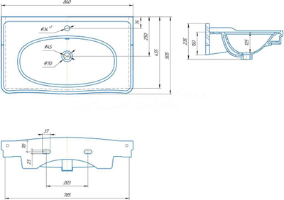 Мебель для ванной Opadiris Кантара 85 белый матовый