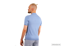Поло мужское голубое LUXOR