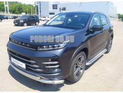 Пороги с накладным листом d53 для CheryExeed LX (2022-...)