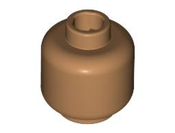 Minifigure, Head Plain - Hollow Stud, Medium Nougat (3626c / 4629994)