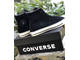 Кожаные кеды Конверс черные высокие 569399C живое фото