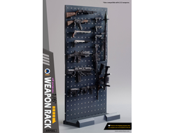 Стойка под оружие 1/6 и 1/12 (серая) - КОЛЛЕКЦИОННАЯ ДИОРАМА 1/6 Weapon Racks SET (WRP001) - ASMUS TOYS