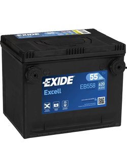 АККУМУЛЯТОР автомобильный EXIDE EXCELL EB558 (БОКОВЫЕ КЛЕММЫ) L+ 55Ah 620А (En)