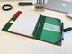 Съёмная обложка из эко-кожи зелёного цвета для многоразового ежедневника / тетради Добробук А5