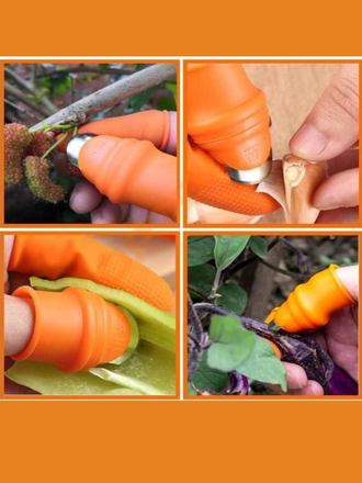 Силиконовый садовый секатор на палец с лезвием для очистки фруктов и овощей оптом