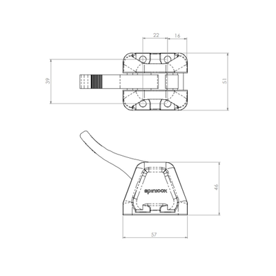 Стопор фаловый одинарный Spinlock SUA/1 для тросов Ø6-10мм до 400кг
