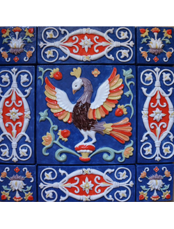 Квадрат "Орнаменталь" (фасадный изразец)