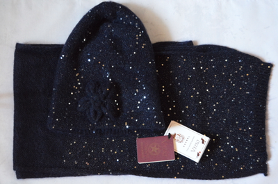 Vizio Италия 5609 S  Tresor/ Orozeb шарф с пайетками синий