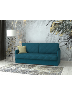 ДВУСПАЛЬНЫЙ КОМПАКТНЫЙ ПРУЖИННЫЙ ДИВАН-КРОВАТЬ ТУЛУЗА, МЕТАЛЛОСКЕЛЕТ С МЕХАНИЗМОМ ЕВРОКНИЖКА С УЗКИМИ ПОДЛОКОТНИКАМИ