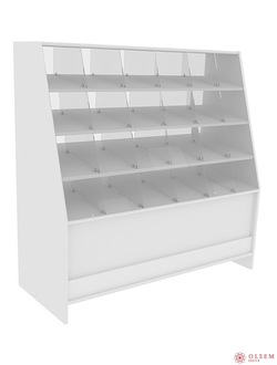 Прилавок кондитерский ПБКС 1200х500х1200 мм (БЕЛЫЙ)