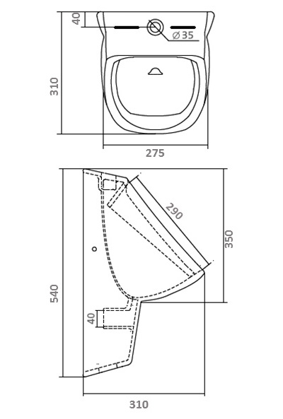 Писсуар Santek Гала с креплением