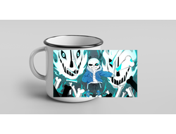 Кружка металлическая эмалированная Андертейл, Undertale №2