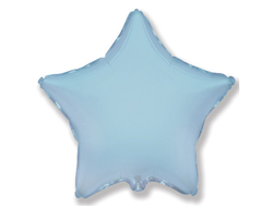 Гелиевая голубая фольгированная звезда