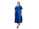 Женская одежда - Вечернее, нарядное платье из бархата Арт. 8061 (Цвет василек) Размеры 60-84