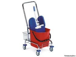 Одноведерная тележка FILMOP 1х25 л на хромированной базе