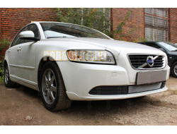 Защита радиатора Volvo S40 II (рестайлинг) 2007-2012 chrome низ