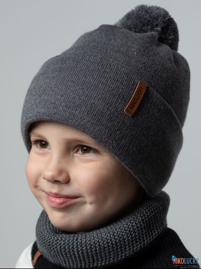 Шапка  22101-02, цвет темно-серый р. 58