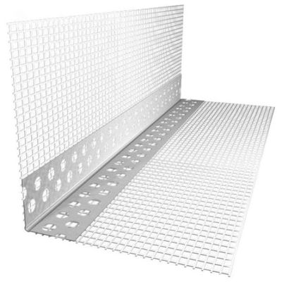 Профиль угловой ПВХ с армирующей сеткой 10 см х 10 см L=2,5 м