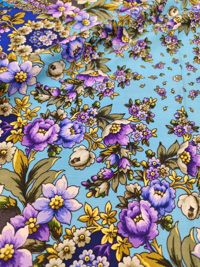 Павловопосадский платок Душа розы 1838-14