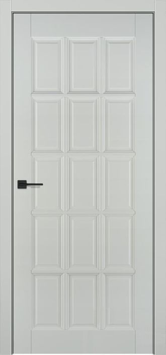 дверь из массива Английская решетка RAL 7035 Зеркало
