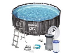 Каркасный бассейн Bestway Steel Pro Max 366х100 см (5614X) под дерево