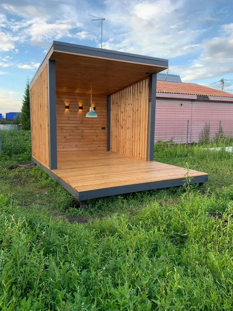 Беседка в современном стиле.