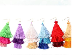 Серьги Бахрома