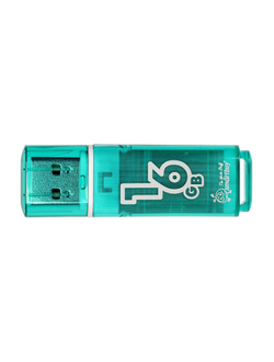 Флеш-память Smartbuy Glossy, 16Gb, USB 2.0, зеленый, SB16GBGS-G