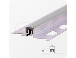 Алюминиевый компенсационный профиль ПО-114 10х2700мм. Серый