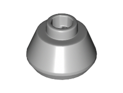 Cone 1 1/2 x 1 1/2 x 2/3 Truncated, Light Bluish Gray (33492 / 6254404)