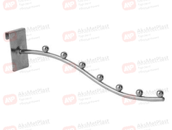 P135 Крючок на торговую решетку 7 шариков, цвет: хром, L=290 мм d=6,5 мм
