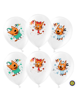 Латексные шары "Три кота" (6шт)