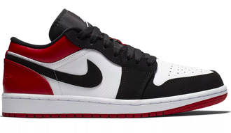 Nike Air Jordan Retro 1 Low Black White Og Черные, белые и красные